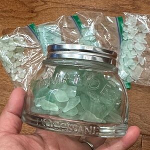 L'OCCITANE Glass Jar with seafoam Sea Glass bundle